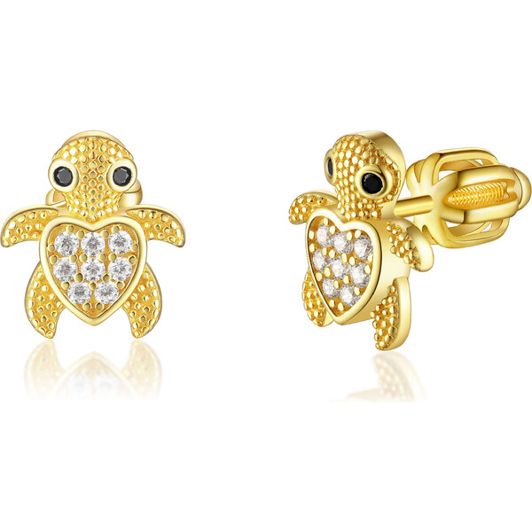 Olivie Strieborné náušnice KORYTNAČKA GOLD 7930 46927165