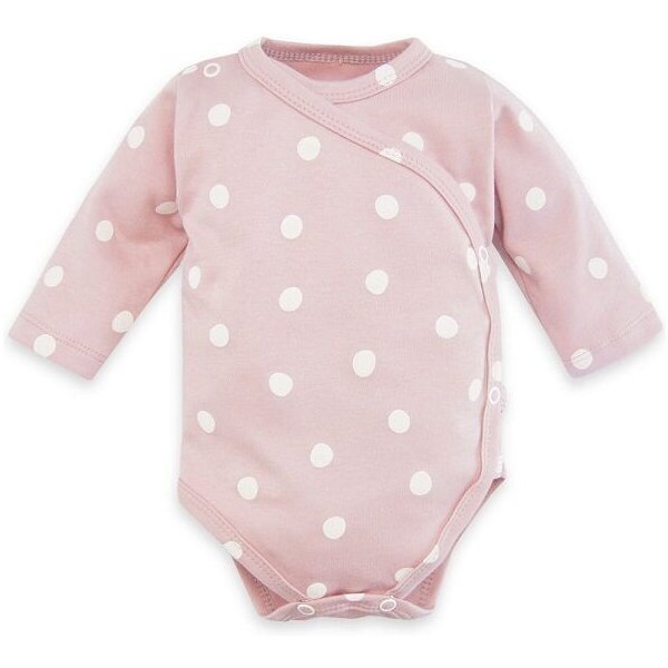 Mrofi Kojenecké body dlhý rukáv Dots Duff Pink 61996395