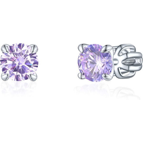 Olivie Strieborné 5mm náušnice PIPPI PURPLE 7955 46929351