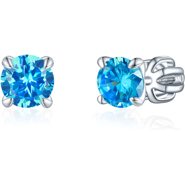 Olivie Strieborné 5mm náušnice PIPPI BLUE 7958 46929354