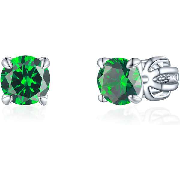 Olivie Strieborné 5mm náušnice PIPPI GREEN 7959 46929355