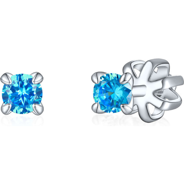 Olivie Strieborné 4mm náušnice PIPPI BLUE 7952 46929348