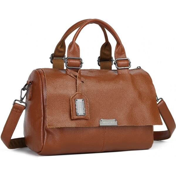 Miss Lulu Kabelka - do ruky, kombinovaná s pravou kožou, hnedá 46858810