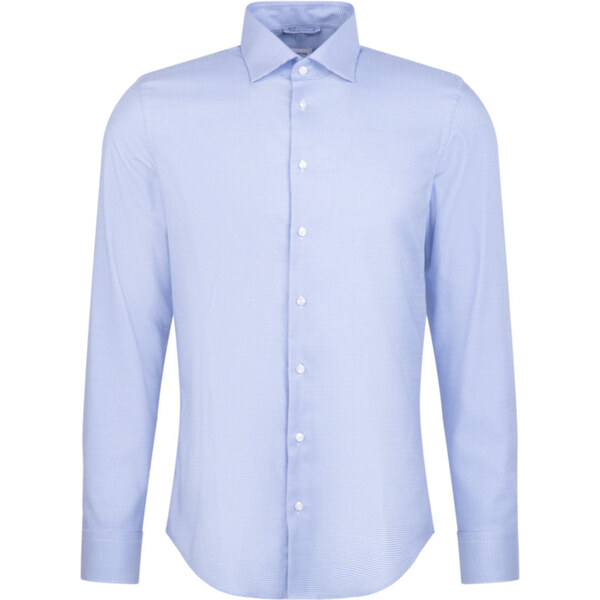 Nežehlivá slim svetlo modrá obchodná košeľa s golierom Kent 63541113