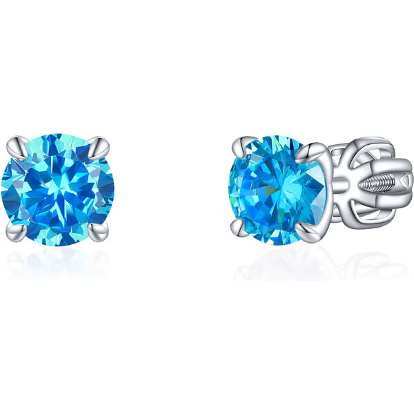 Olivie Strieborné 6mm náušnice PIPPI BLUE 7964 47000882