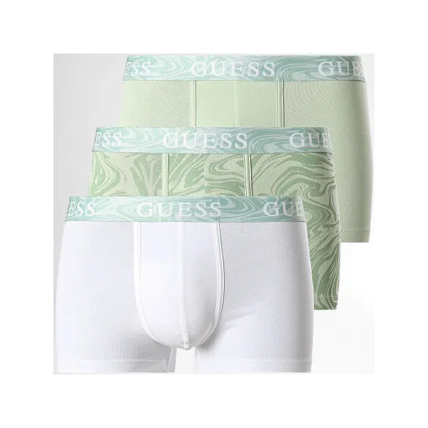 Pánske boxerky U3BG05K6YW0 P8AD zelenobiele - Guess 49767111