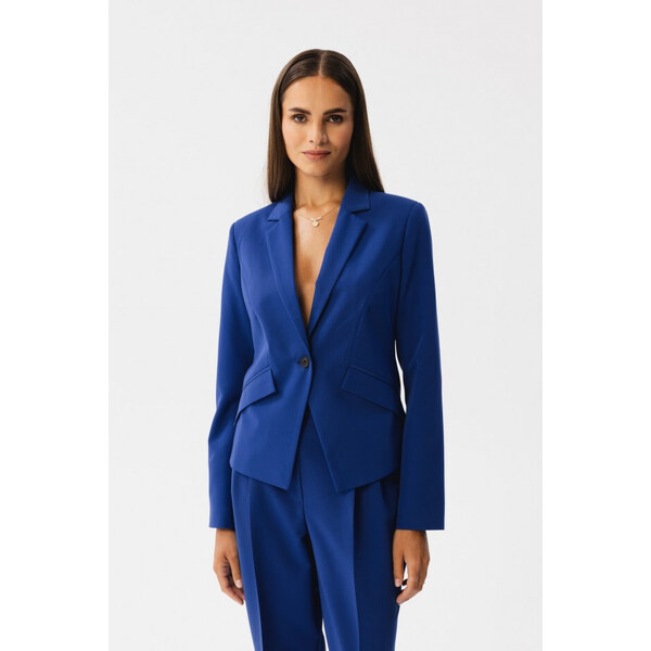 STYLOVE S353 Sako na mieru s jedným gombíkom - kráľovská modrá 49768471