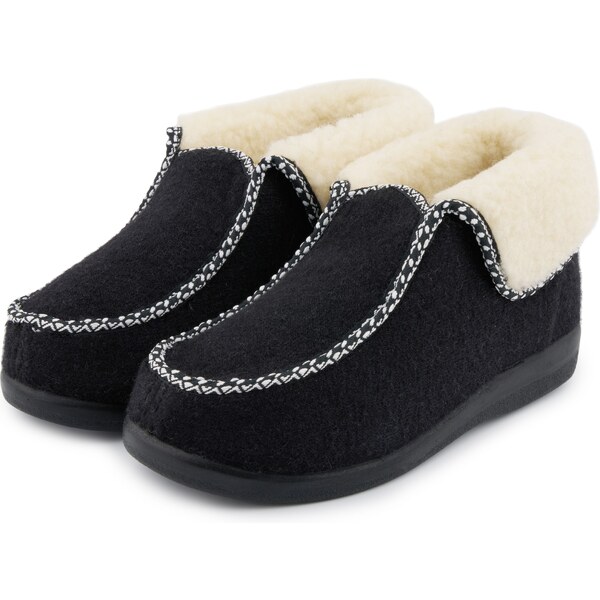 Vlnka Dámske vlnené papuče čierna veľkosti obuvi - dospelí 39 46886658