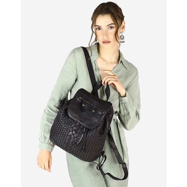 Marco Mazzini handmade MARCO MAZZINI Dámsky kožený batoh | čierna 41605241