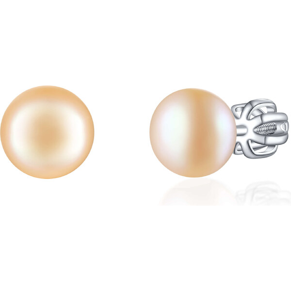 Olivie Stříbrné 8mm náušnice PERLY PEACH 7989 47009482