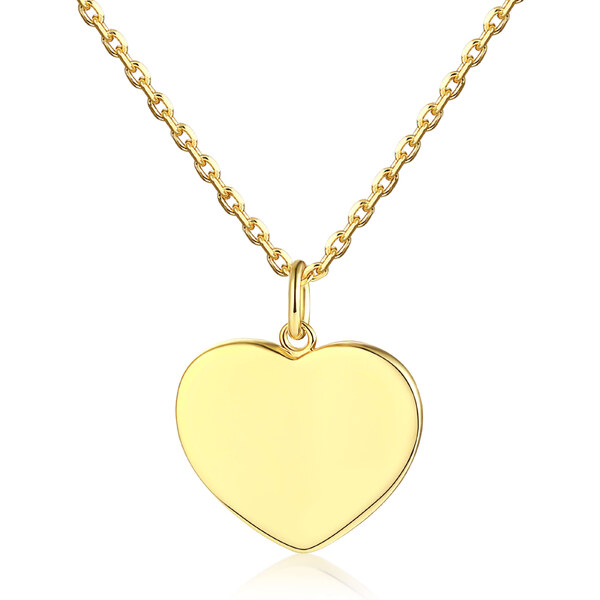 Olivie Strieborný náhrdelník SRDIEČKO GOLD 7993 47009486