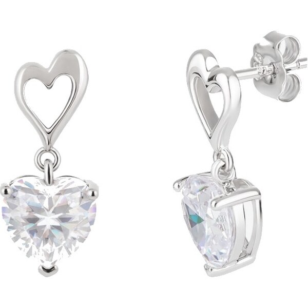 Preciosa Romantické strieborné náušnice Clarity s kubickou zirkóniou 66583428