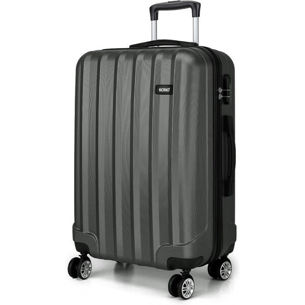 KONO Kufor - plastový unisex veľký na cesty, šedý 46925525