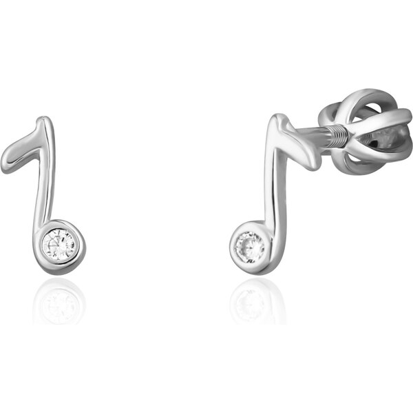 JVD Strieborné dievčenské náušnice Nota so zirkónmi SVLE1825XH2BISR 66592288