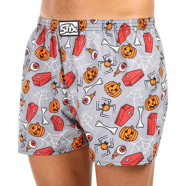 Pánske trenírky Styx art klasická guma nadrozmer Halloween rakvy 46929361