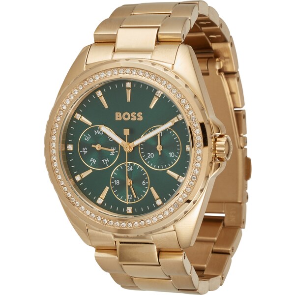 BOSS Analógové hodinky Atea zlatá / smaragdová / biela 54270741