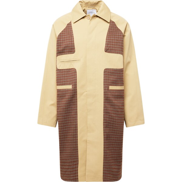 TOPMAN Prechodný kabát hnedá / svetložltá / tmavočervená 47643065