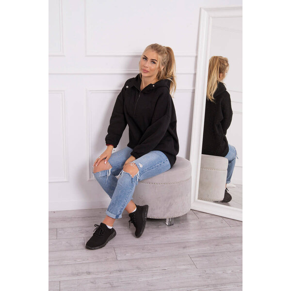 K-Fashion Mikina s kapucňou čierna 44560621
