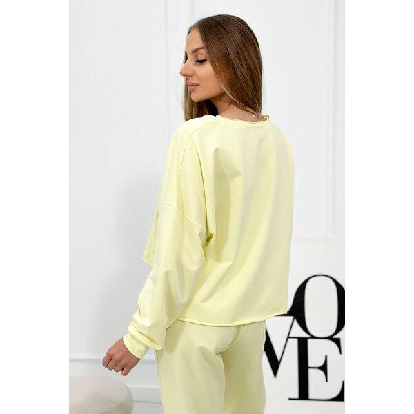 K-Fashion Set 2dielna mikina + nohavice žltá 44562145