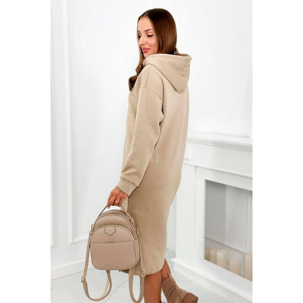 K-Fashion Dlhé izolované šaty s výšivkou svetlo béžová 49774774