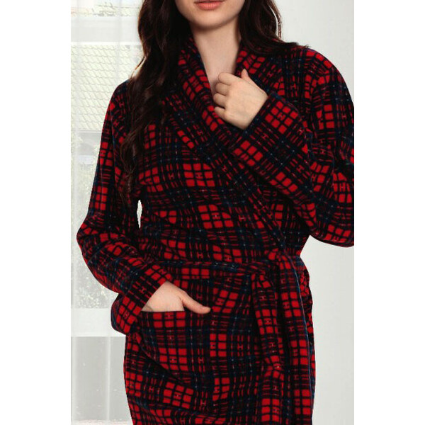 Cocoon Secret Dámsky župan 9105 červené káro - CoCoon 49780375