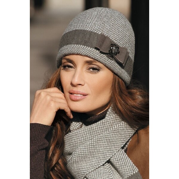 Kamea Hnedá elegantná dámska čiapka Basilia , Farba hnedá 46987495