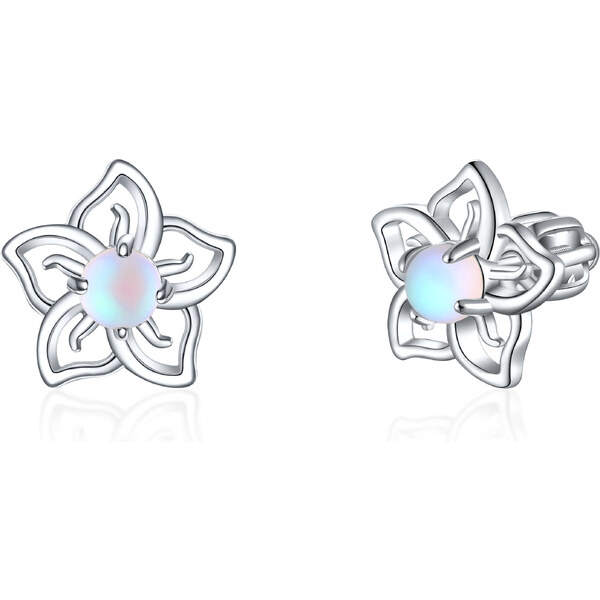 Olivie Strieborné náušnice MESAČNÝ KVIETOK 8029 47016254