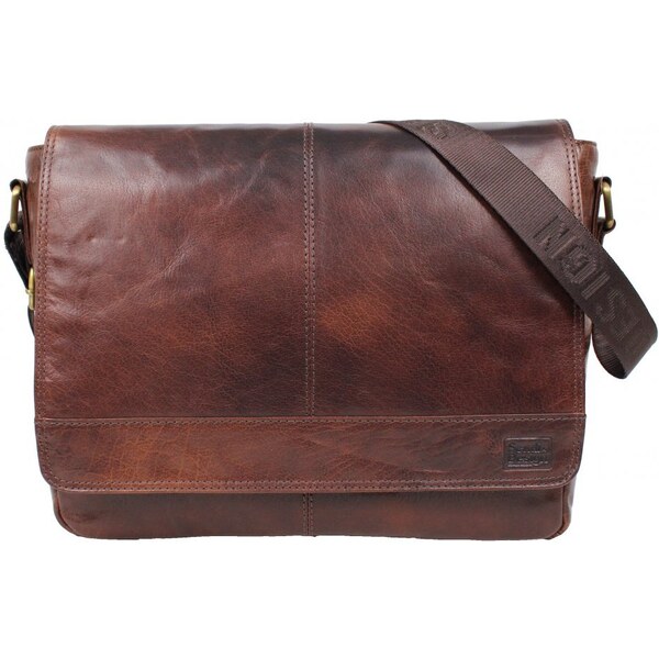 Sendi Design kožená taška cez rameno ORION hnedá melír 46999851