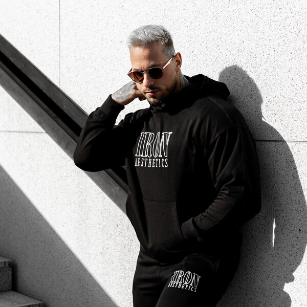 Pánska mikina Iron Aesthetics Swaggie, čierna 46751200