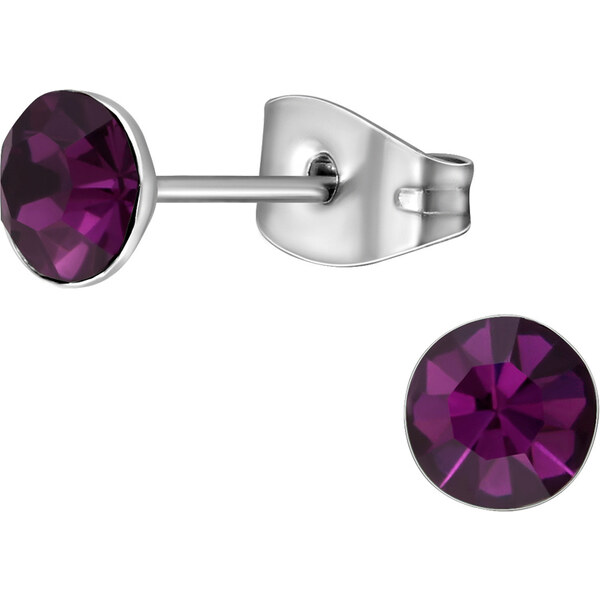 Dámske náušnice z chirurgickej ocele AMETHIA 47020118