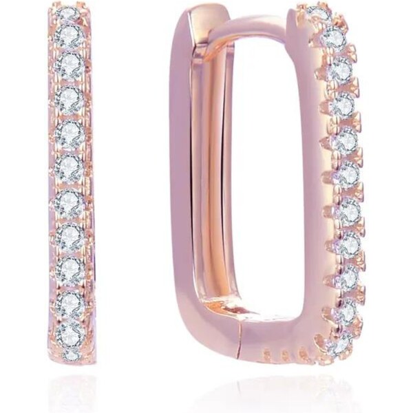 Olivie Strieborné obdĺžnikové náušnice ROSE 8047 47051128