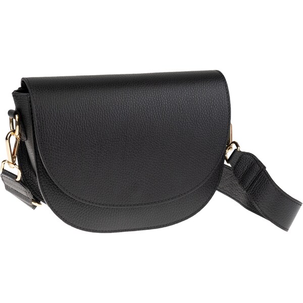 Čierna kožená talianska crossbody kabelka Ramona Nera NovaKabelka.sk 47044120