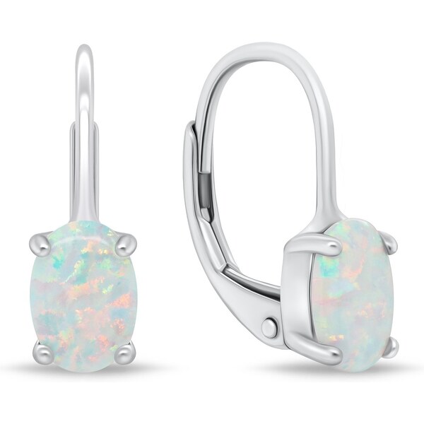 Brilio Silver Jemné strieborné náušnice so syntetickými opálmi EA934W 66594290