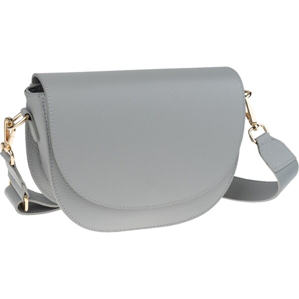 Sivá kožená talianska crossbody kabelka Ramona Grigio NovaKabelka.sk 47044125