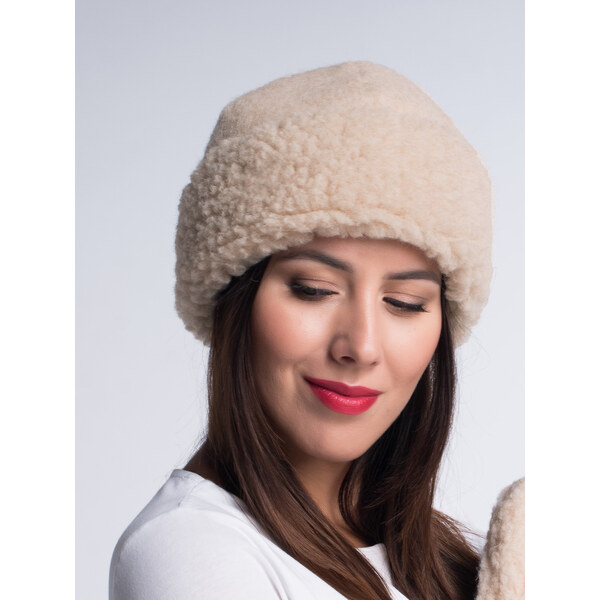 Glara Teplá vlnená čiapka Meriono 47045192