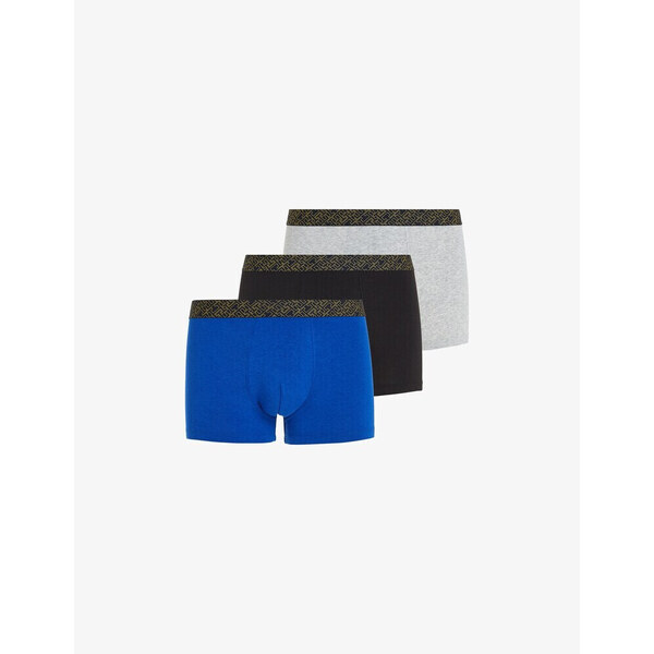 Pánske boxerky 3PACK UM0UM03039 0SH čierne-modré-sivé - Tommy Hilfiger 49776575