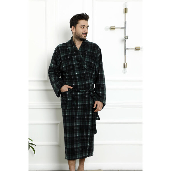 Cocoon Secret Pánsky župan 1007 zelené káro - CoCoon 49780640