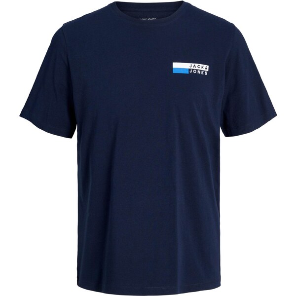 JACK & JONES Tričko tyrkysová / tmavomodrá / biela 47052839