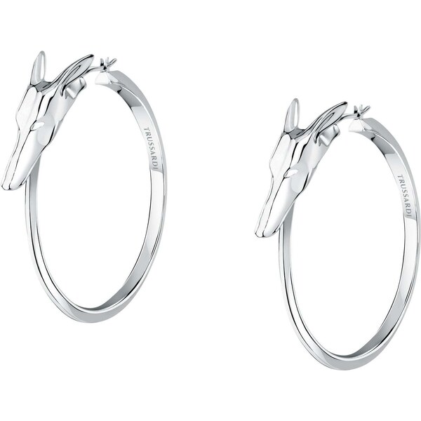 Trussardi Módne kruhové náušnice z ocele T-Heritage TJAXB04 66578734