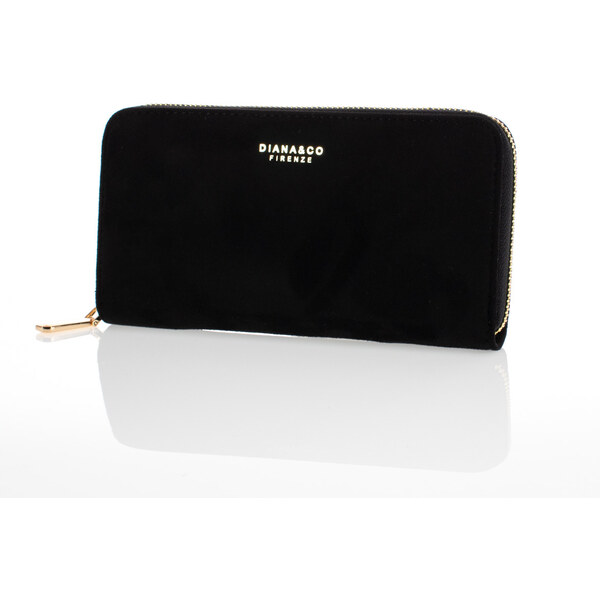 DIANA&CO Peňaženka - DianaCo semišová, čierna 47061356
