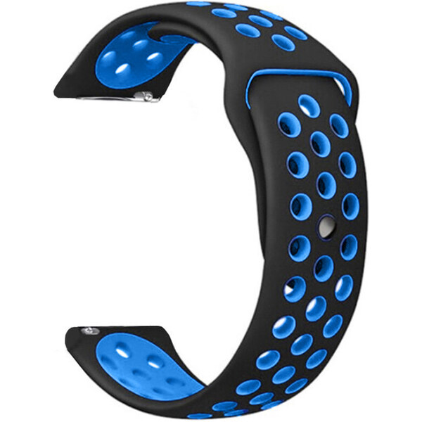 Madvell Športový silikónový remienok čierna s modrou 20mm 44954730
