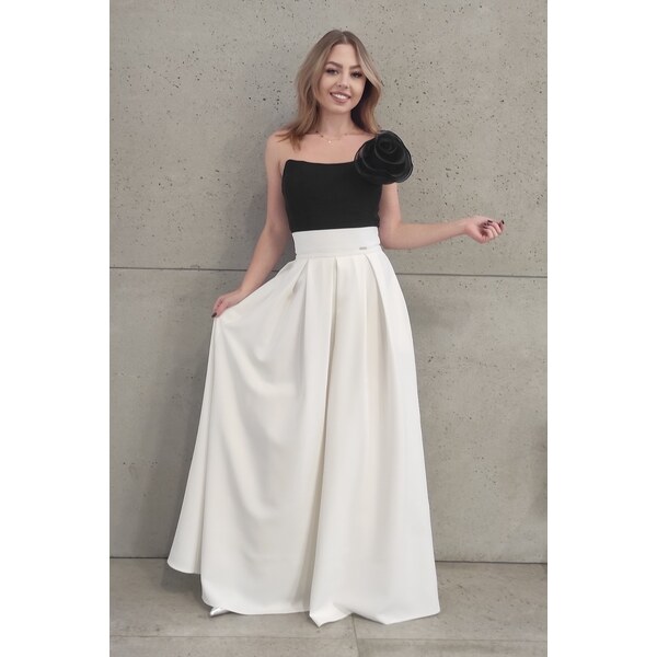 miadresses.sk Smotanová dlhá sukňa 47078056