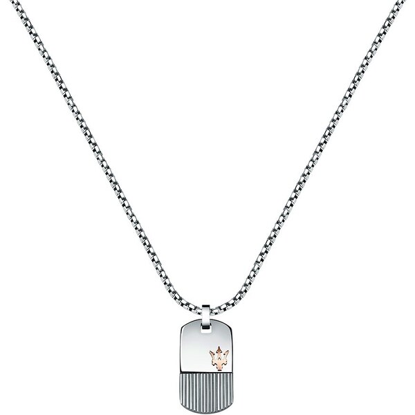 Maserati Módny oceľový náhrdelník Vojenská známka Iconic JM121ATK08 66579873