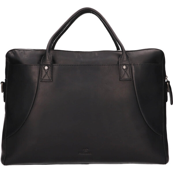 Pánska kožená taška na notebook Mustang Lusis - čierna 47081241