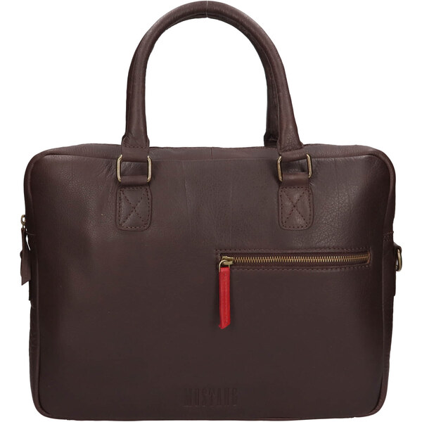 Pánska kožená taška na notebook Mustang Lucius - hnedá 47081238