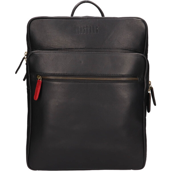 Kožený batoh na notebook Mustang Sevila - čierna 47081234