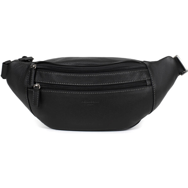 Hexagona Pánske kožené ľadvinka Hexagon Magnus - čierna 47081229