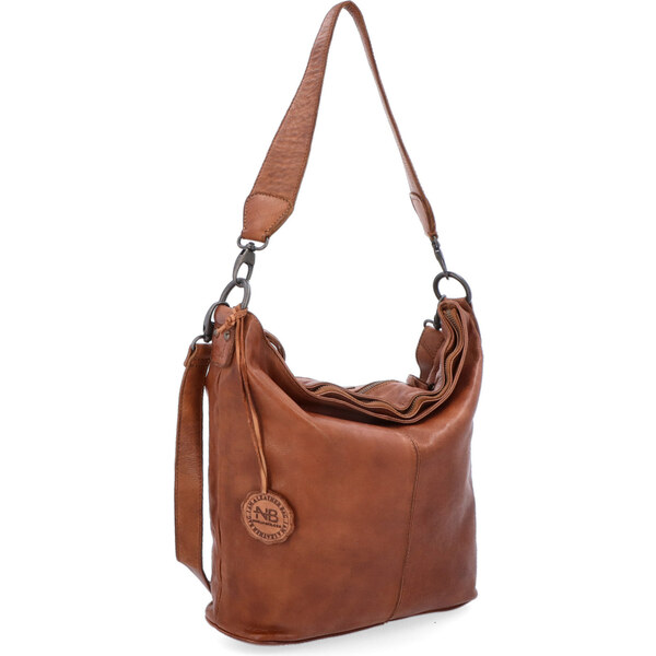 Kožená kabelka cez rameno Noelia Bolger koňaková NB 2043 KO 47092102