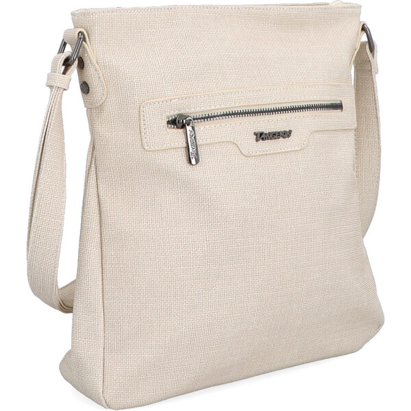 Kabelka zo syntetickej kože crossbody Tangerin béžová 7004 BE 47092282