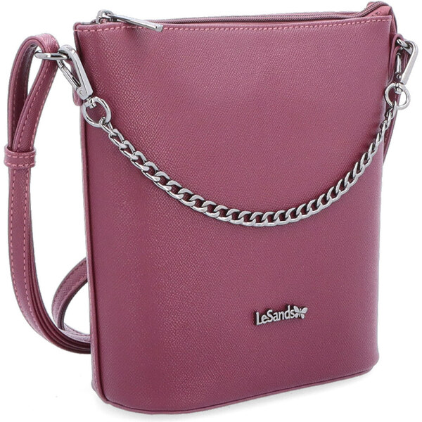 Kabelka zo syntetickej kože crossbody Le Sands vínová 9010 MA 47092328